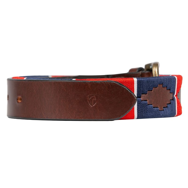 Hy Equestrian Polo Belt - Red/Navy/White-1